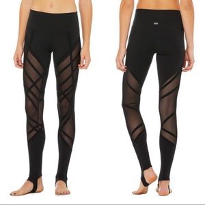 Alo Yoga Black High-Waist Wrapped Leggings